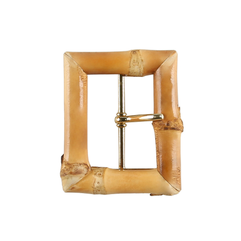 Gesper Logam Akar Bambu Alami Persegi Panjang