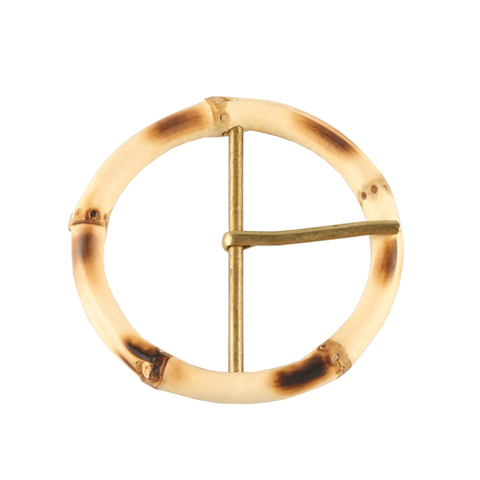 Gesper Sabuk Akar Bambu Bulat Alami