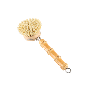 Escova de limpeza de lavadora de pratos de raiz de bambu