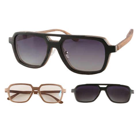 Bingkai Kayu Aluminium Lensa Ganda Cocok Di Atas Kacamata Hitam