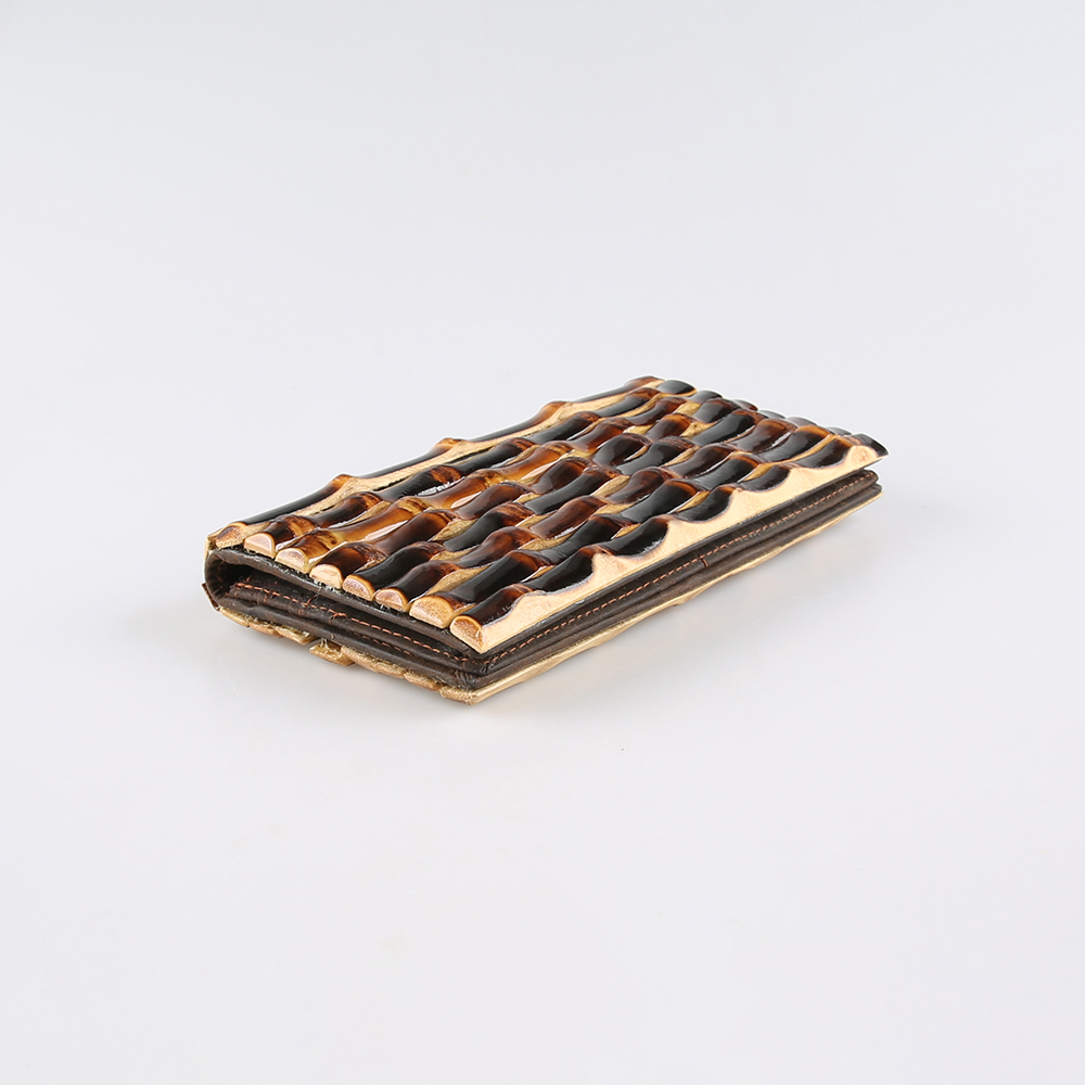 Bambuswurzel-Geldb&ouml;rse f&uuml;r Reisepass, Ausweis, Bankkarten