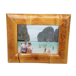 Breiter Bilderrahmen aus nat&uuml;rlichem Bambus