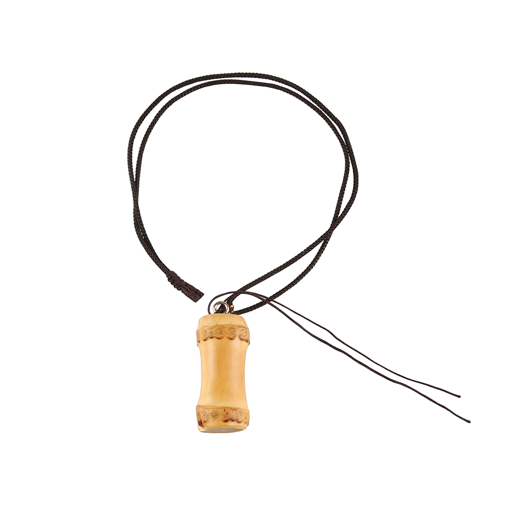 Kalung Tag ID Hewan Peliharaan Kucing Anjing Akar Bambu