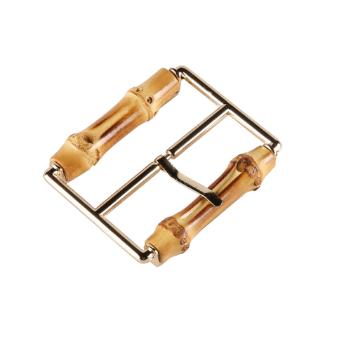 Gesper Sabuk Bambu Logam Persegi