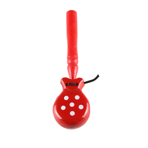 Kastagnetten aus Holz mit langem Holzgriff