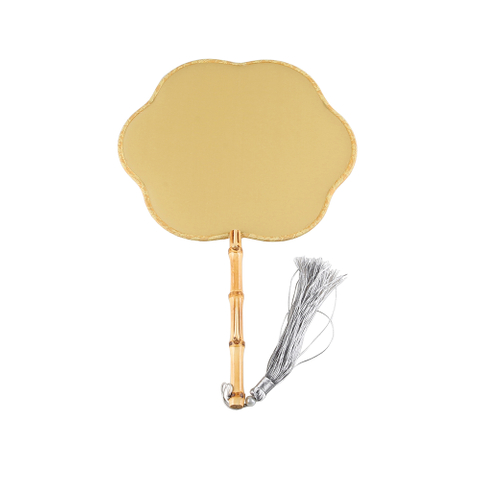 Palast-Tanzf&auml;cher aus Seidenstoff mit Bambuswurzelgriff